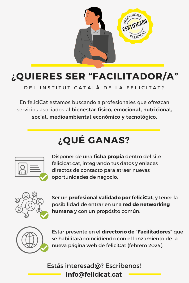 Infografía sobre el profesional facilitador del bienestar.