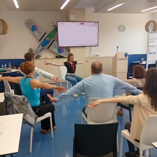 Imatges De La Sessió Associada A La Prevenció I Gestió De L'estrès Organitzada Per FeliciCat.