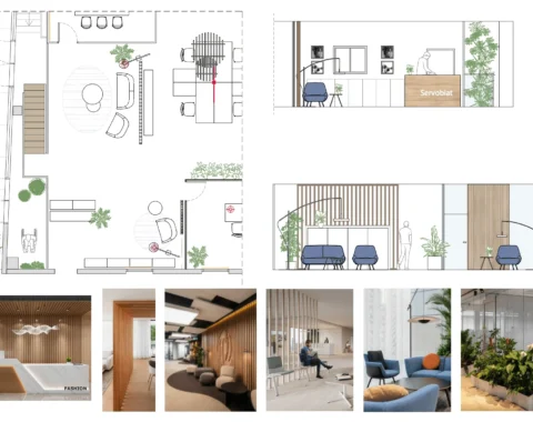 Plano Del Diseño De Una Oficina De Interiordecor Studio