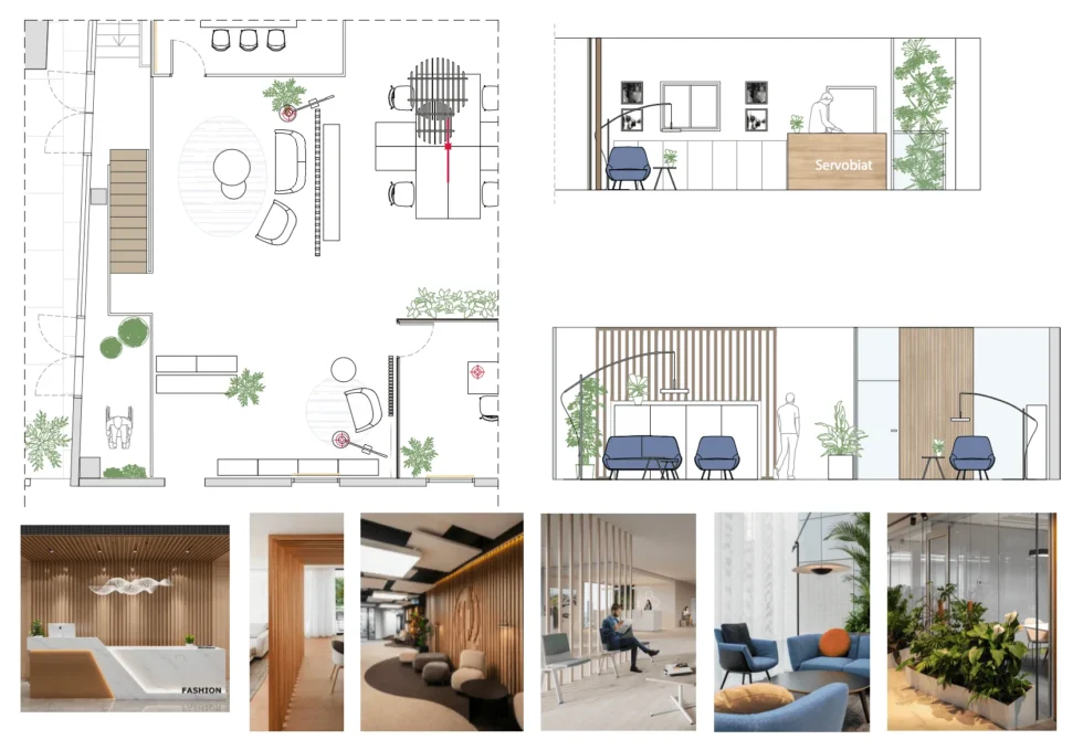 Plano Del Diseño De Una Oficina De Interiordecor Studio