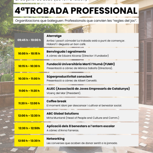 4º Encuentro Profesional FeliciCat Cronograma